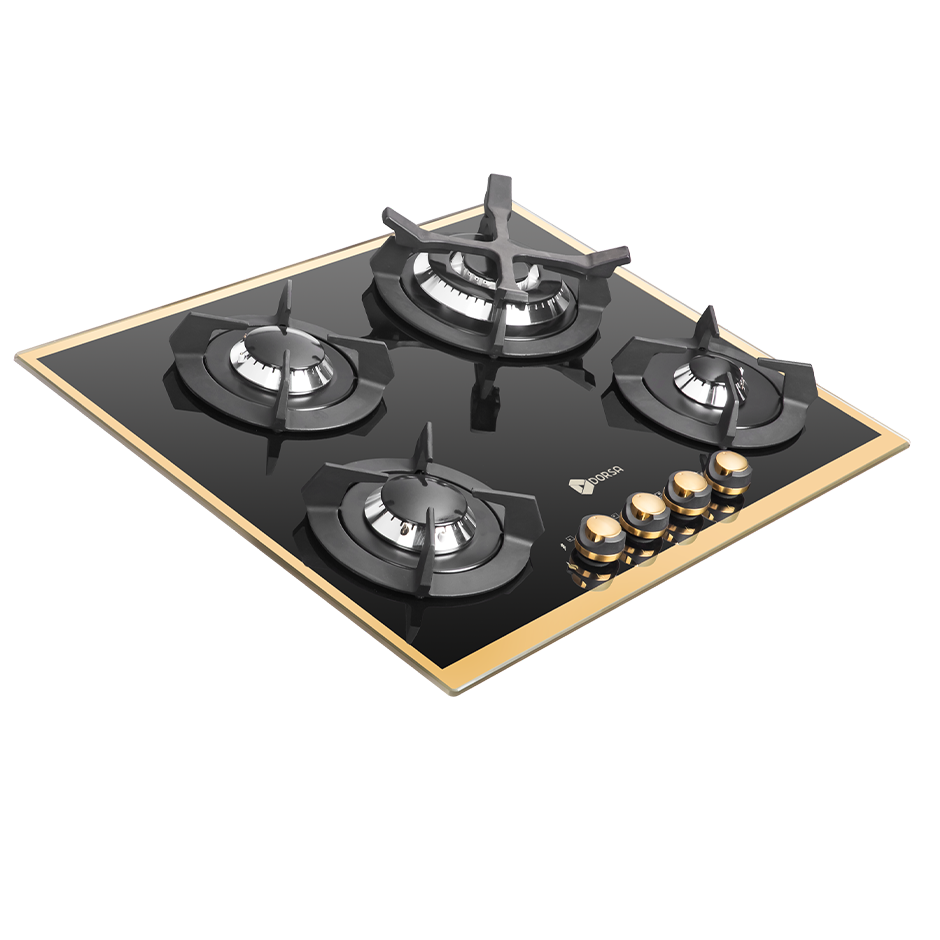 اجاق گاز شیشه‌ایDG2110-4مشکی-طلایی
